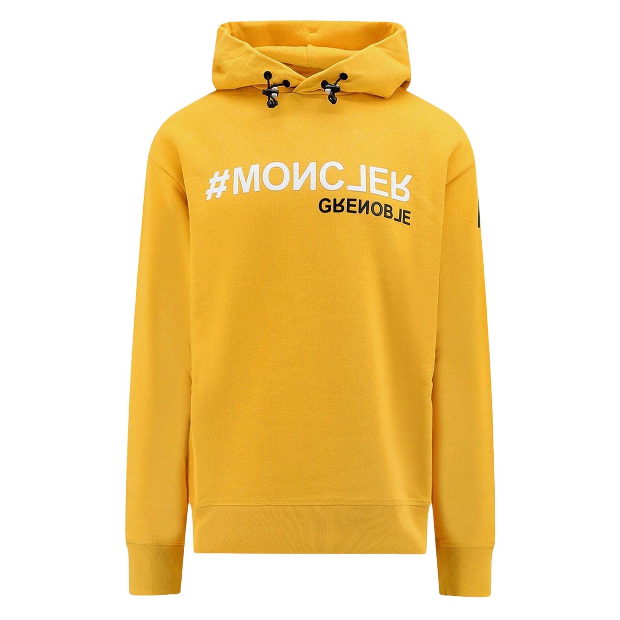 Moncler Grenoble Men's Logo Hoodie in Yellow – DPUS Designer Outlet