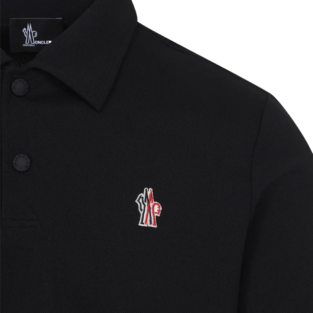 Moncler Grenoble Men's Logo Patch PoloT-ShirtMonclerDPUS Designer Outlet8053813908201BlackMMoncler Grenoble Men's Logo Patch Polo
