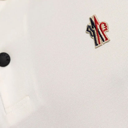 Moncler Grenoble Men's Logo Patch PoloT-ShirtMonclerDPUS Designer Outlet8053813908294WhiteLMoncler Grenoble Men's Logo Patch Polo