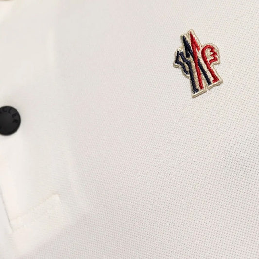 Moncler Grenoble Men's Logo Patch PoloT-ShirtMonclerDPUS Designer Outlet8053813908294WhiteLMoncler Grenoble Men's Logo Patch Polo