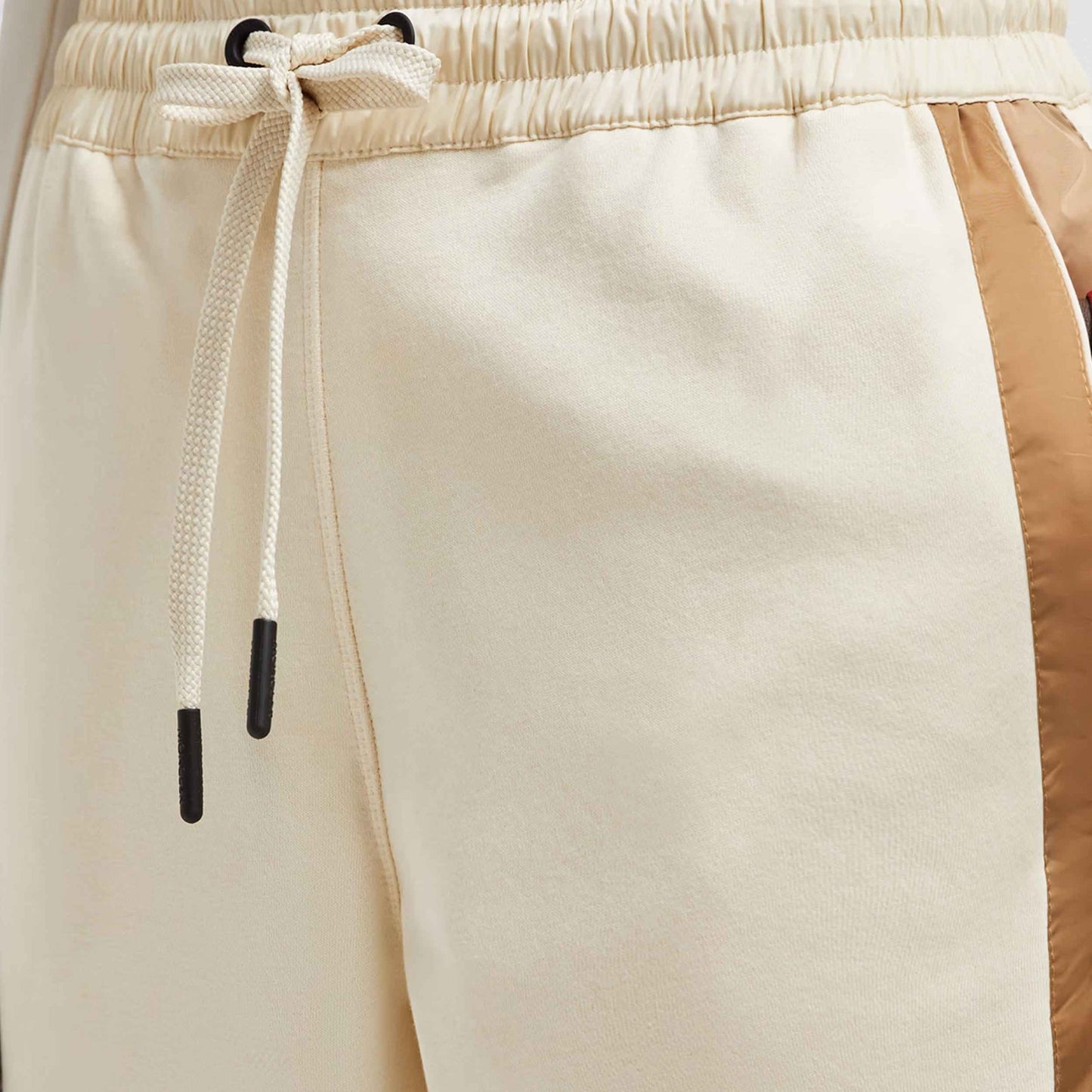 Moncler Grenoble Women's Mountain Logo Padded Cotton Track Pants in Off White