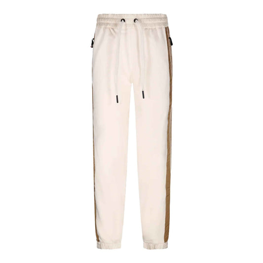 Moncler Grenoble Women's Mountain Logo Padded Cotton Track Pants in Off White