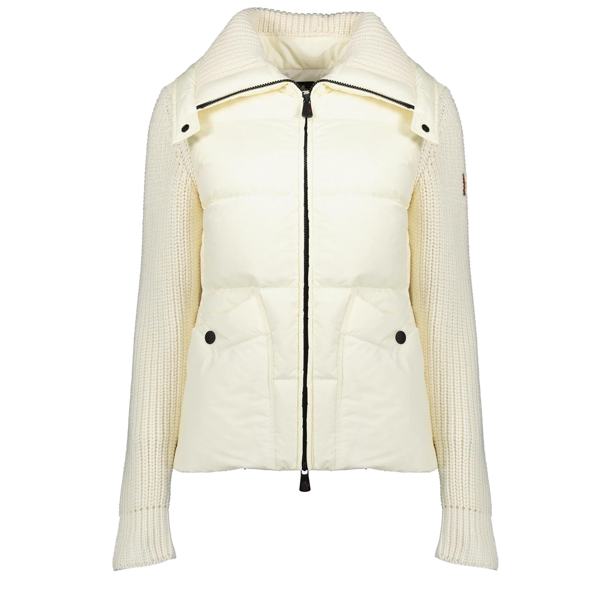 Moncler Grenoble Women's Padded Wool Zip - Up Cardigan in IvoryMonclerDPUS Designer Outlet203000890118053813258528SMoncler Grenoble Women's Padded Wool Zip - Up Cardigan in Ivory