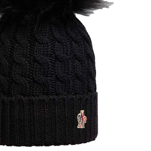 Moncler Grenoble Women's Wool Beanie With Pom Pom in BlackHatsMonclerDPUS Designer Outlet8055724921768Moncler Grenoble Women's Wool Beanie With Pom Pom in Black