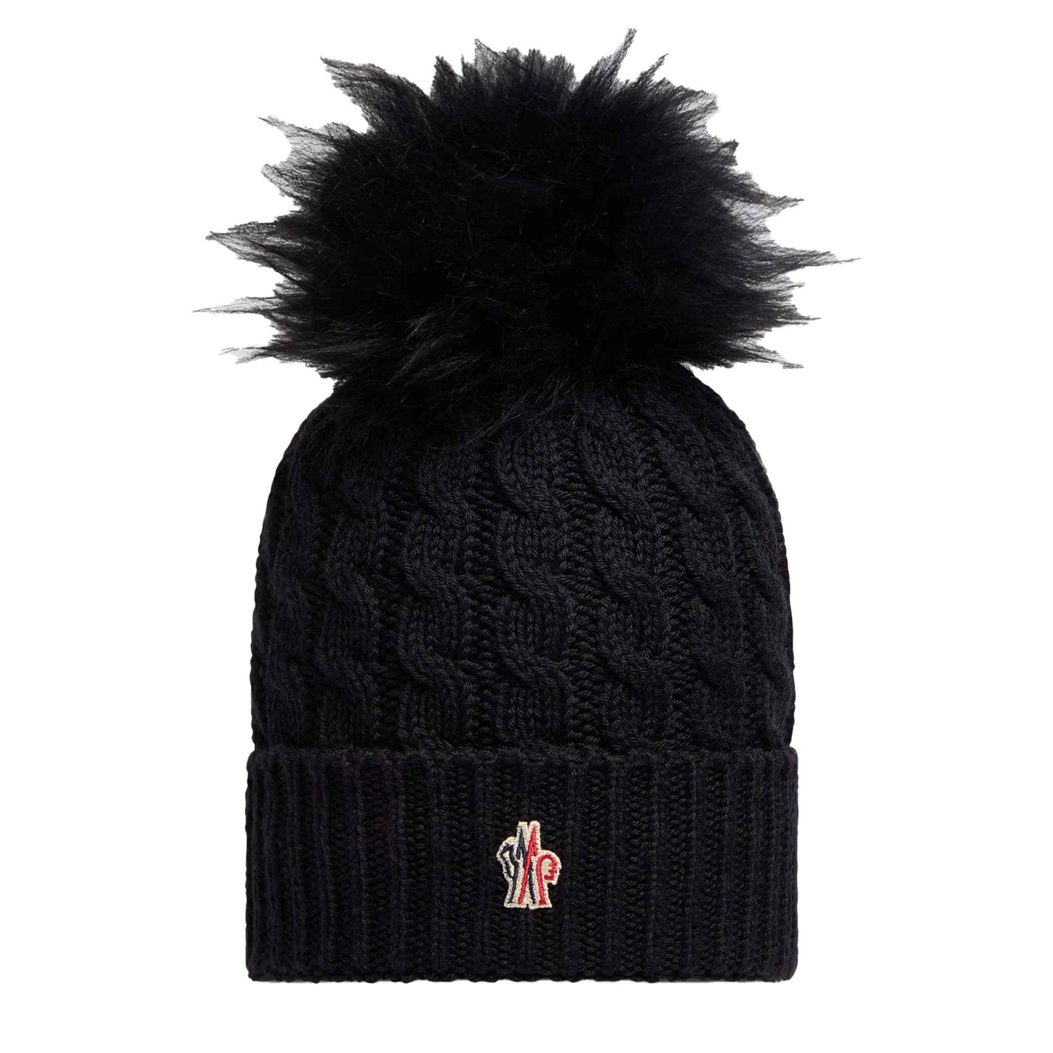 Moncler Grenoble Women's Wool Beanie With Pom Pom in BlackHatsMonclerDPUS Designer Outlet8055724921768Moncler Grenoble Women's Wool Beanie With Pom Pom in Black