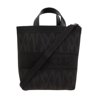 Moncler Logo Jacquard Knit Tote Bag in BlackMonclerDPUS Designer Outlet203001213738053875851729Moncler Logo Jacquard Knit Tote Bag in Black