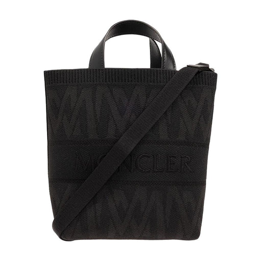 Moncler Logo Jacquard Knit Tote Bag in BlackMonclerDPUS Designer Outlet203001213738053875851729Moncler Logo Jacquard Knit Tote Bag in Black