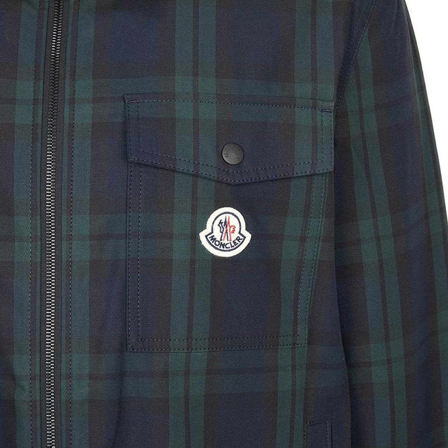 Moncler Men's Checked Overshirt in Navy/ GreenOvershirtMonclerDPUS Designer Outlet203001212428050592819995SMoncler Men's Checked Overshirt in Navy/ Green