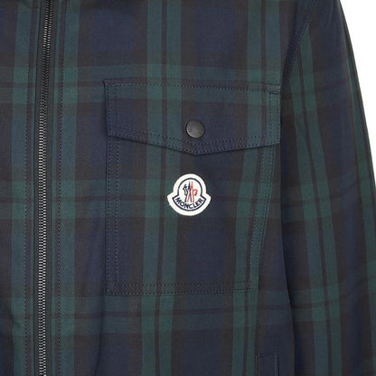 Moncler Men's Checked Overshirt in Navy/ GreenOvershirtMonclerDPUS Designer Outlet203001212428050592819995SMoncler Men's Checked Overshirt in Navy/ Green