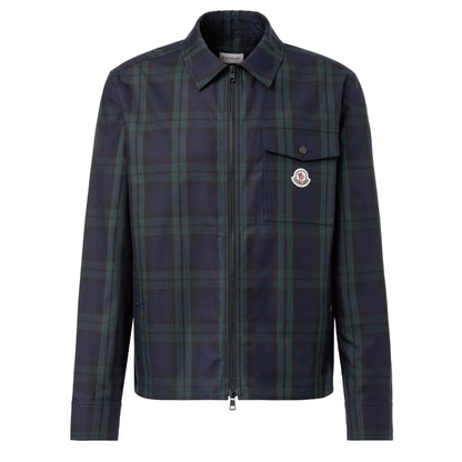 Moncler Men's Checked Overshirt in Navy/ GreenOvershirtMonclerDPUS Designer Outlet203001212428050592819995SMoncler Men's Checked Overshirt in Navy/ Green