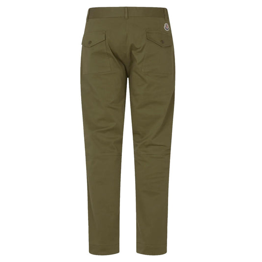 Moncler Men's Logo Patch Cotton Trousers in Military GreenMonclerDPUS Designer Outlet20300121205805387540333146Moncler Men's Logo Patch Cotton Trousers in Military Green