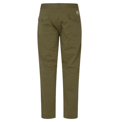 Moncler Men's Logo Patch Cotton Trousers in Military GreenMonclerDPUS Designer Outlet20300121205805387540333146Moncler Men's Logo Patch Cotton Trousers in Military Green