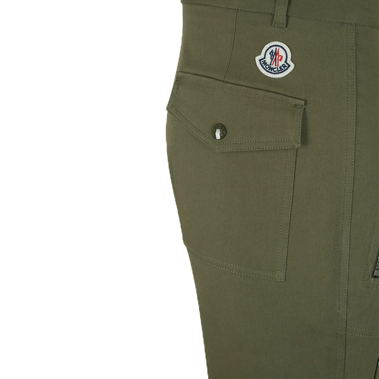 Moncler Men's Logo Patch Cotton Trousers in Military GreenMonclerDPUS Designer Outlet20300121205805387540333146Moncler Men's Logo Patch Cotton Trousers in Military Green