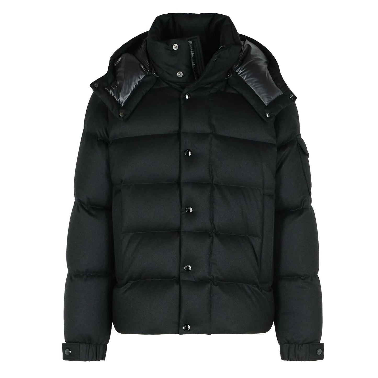 Moncler Men's Maya 70 Hooded Wool Flannel Short Down Jacket in BlackCoats & JacketsMonclerDPUS Designer Outlet2030008882880538133299456Moncler Men's Maya 70 Hooded Wool Flannel Short Down Jacket in Black