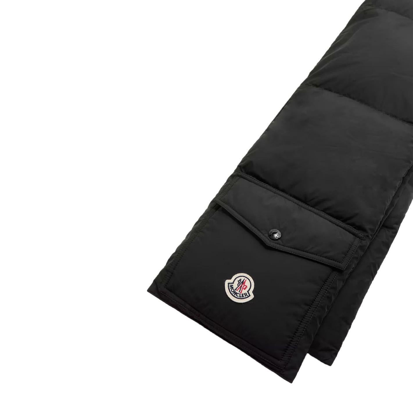 Moncler Padded Down Packable Scarf in BlackScarvesMonclerDPUS Designer Outlet8053813380687Moncler Padded Down Packable Scarf in Black