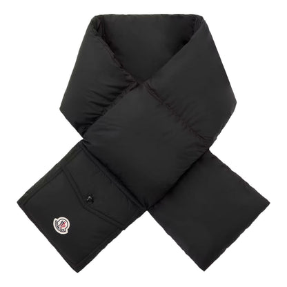 Moncler Padded Down Packable Scarf in BlackScarvesMonclerDPUS Designer Outlet8053813380687Moncler Padded Down Packable Scarf in Black