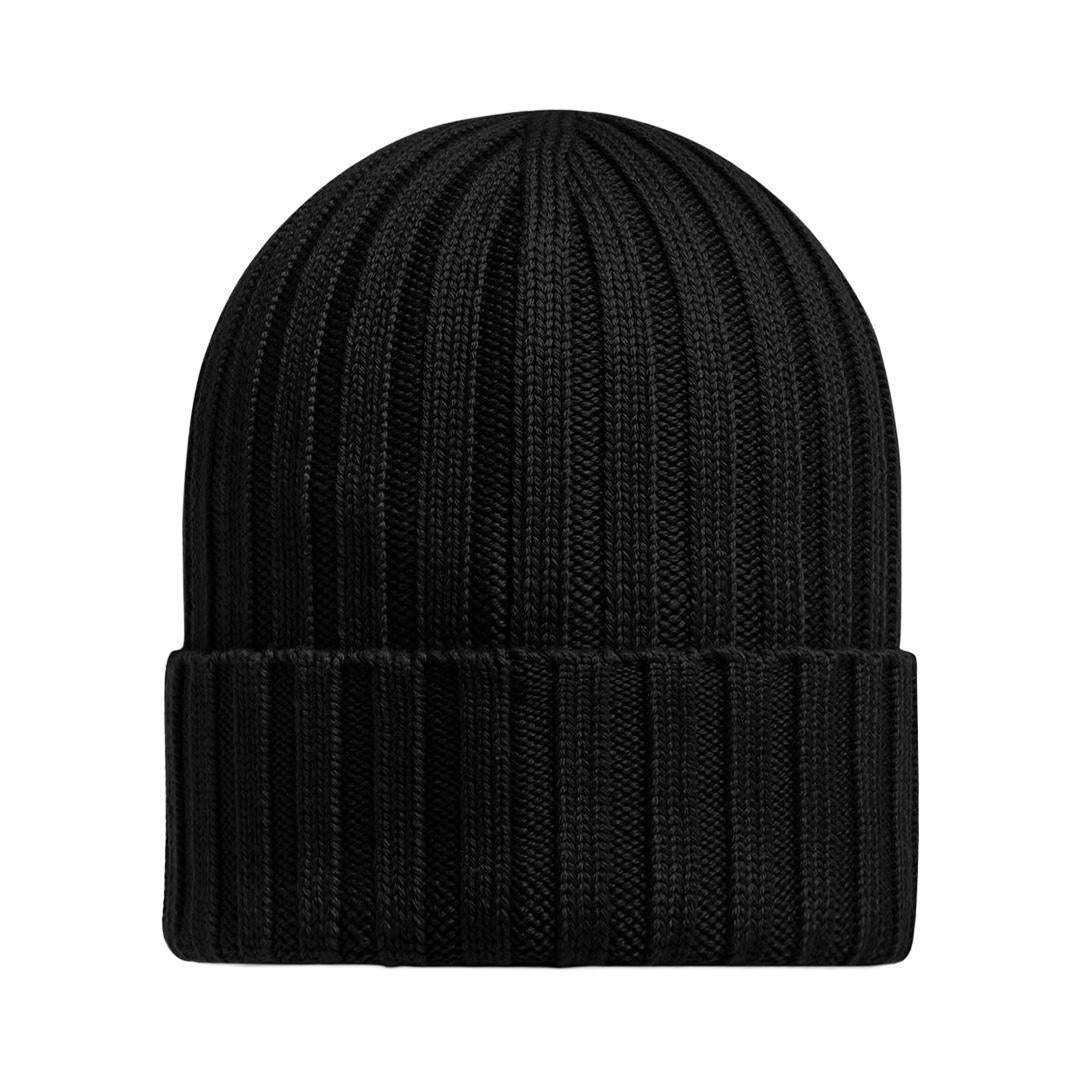 Moncler Ribbed Beanie in BlackHatsMonclerDPUS Designer Outlet8050592606618UNIMoncler Ribbed Beanie in Black