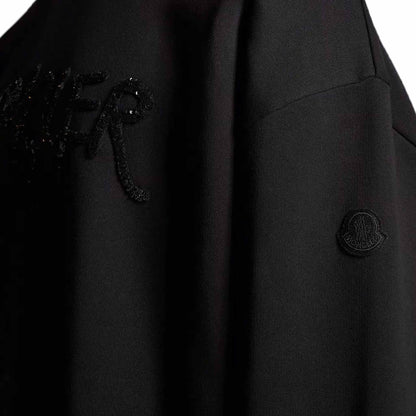 Moncler Sequin Logo Crewneck Sweatshirt in BlackMonclerDPUS Designer Outlet203001214578053875878764SMoncler Sequin Logo Crewneck Sweatshirt in Black