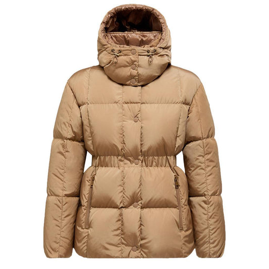 Moncler Women's Agneux Quilted Hooded Short Down Jacket in BeigeCoats & JacketsMonclerDPUS Designer Outlet80538133033961Moncler Women's Agneux Quilted Hooded Short Down Jacket in Beige
