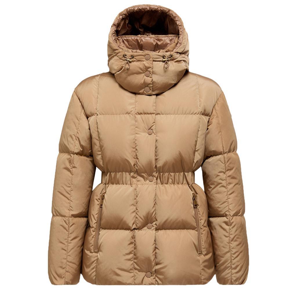 Moncler Women's Agneux Quilted Hooded Short Down Jacket in BeigeCoats & JacketsMonclerDPUS Designer Outlet80538133033961Moncler Women's Agneux Quilted Hooded Short Down Jacket in Beige