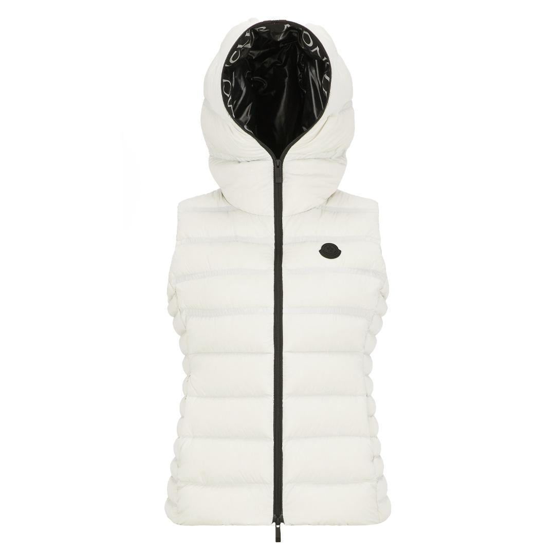 Moncler Women's Aliterse Hooded Down Gilet in White – DPUS