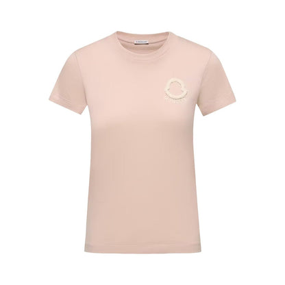 Moncler Women's Embroidered Logo Cotton T-ShirtT-ShirtMonclerDPUS Designer OutletL10938C0006189AUO-51V-S8053819374208RoseSMoncler Women's Embroidered Logo Cotton T-Shirt