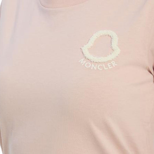Moncler Women's Embroidered Logo Cotton T-ShirtT-ShirtMonclerDPUS Designer OutletL10938C0006189AUO-51V-S8053819374208RoseSMoncler Women's Embroidered Logo Cotton T-Shirt