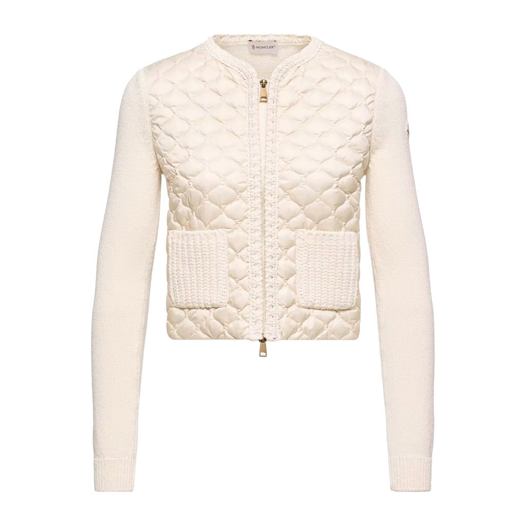 Moncler Women's Geometric-Quilted Padded Zip-Up CardiganKnitwearMonclerDPUS Designer OutletL10939B00036M5670-34-M8053813737535WhiteMMoncler Women's Geometric-Quilted Padded Zip-Up Cardigan