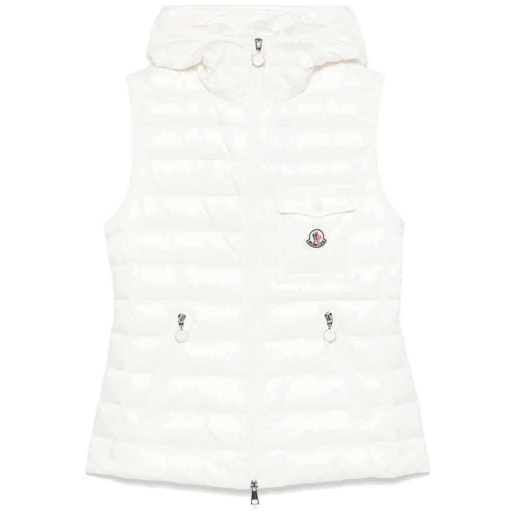 Moncler Womens Glygos Hooded Down Gilet in WhiteCoats & JacketsMonclerDPUS Designer Outlet80505923137900Moncler Womens Glygos Hooded Down Gilet in White