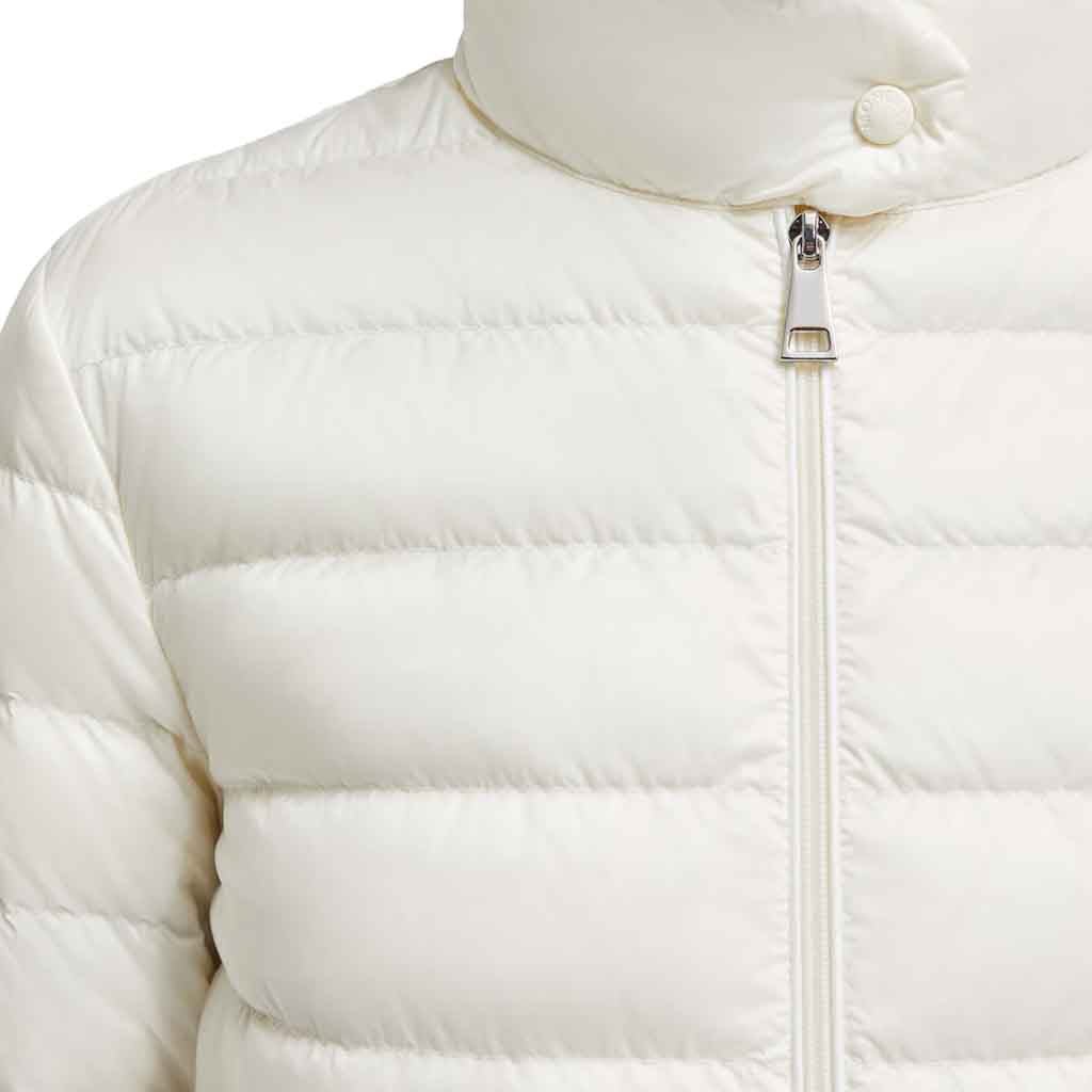 Moncler Womens Lans Packable Short Down Jacket in White
