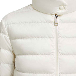 Moncler Womens Lans Packable Short Down Jacket in White