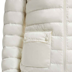 Moncler Womens Lans Packable Short Down Jacket in White