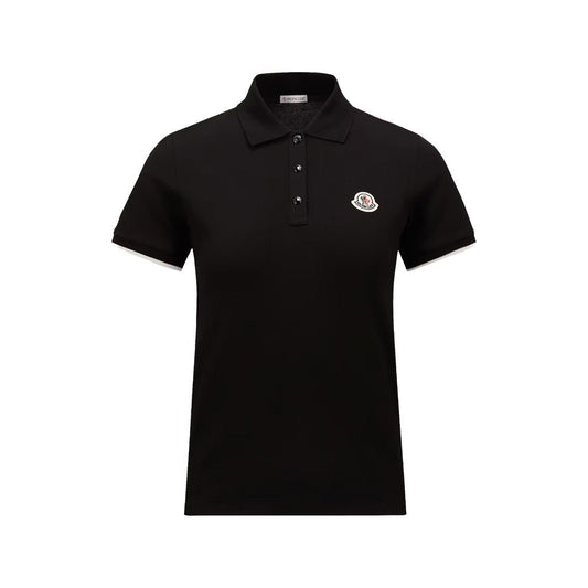 Moncler Women's Logo Patch Polo ShirtPolosMonclerDPUS Designer OutletL10938A0000484720-999-XS8053813588977BlackXSMoncler Women's Logo Patch Polo Shirt