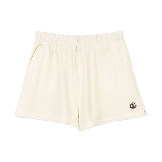 Moncler Women's Logo Patch Terry Cloth ShortsTrousers & ShortsMonclerDPUS Designer Outlet8053875189174WhiteXSMoncler Women's Logo Patch Terry Cloth Shorts