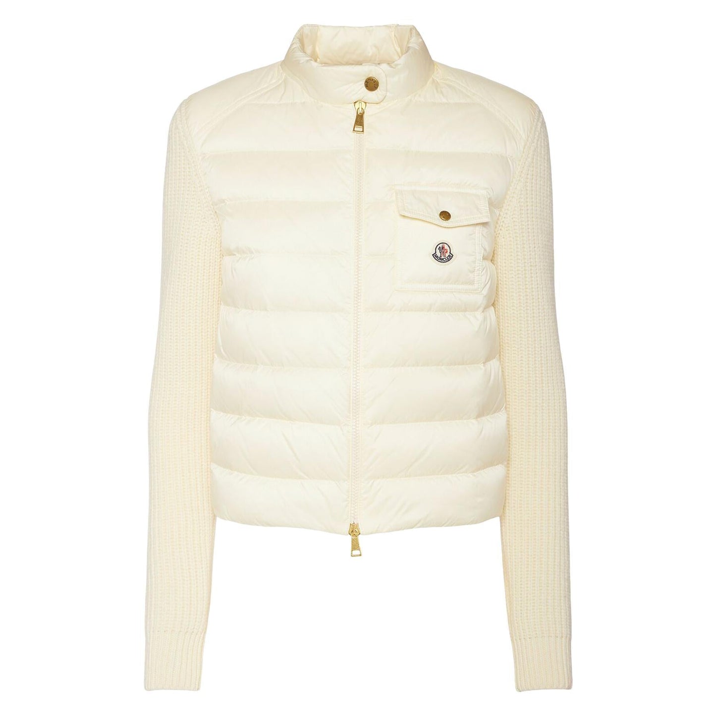 Moncler Women's Padded Cardigan in IvoryMonclerDPUS Designer Outlet203001215208053813302832SMoncler Women's Padded Cardigan in Ivory