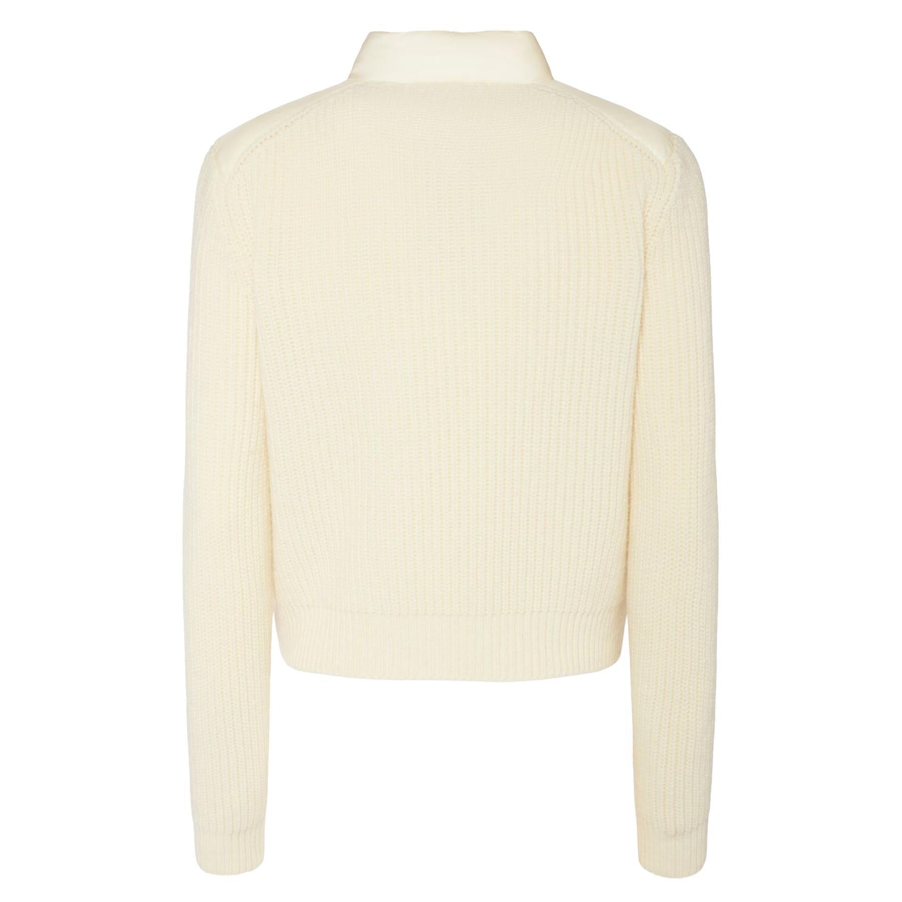 Moncler Women's Padded Cardigan in IvoryMonclerDPUS Designer Outlet203001215208053813302832SMoncler Women's Padded Cardigan in Ivory