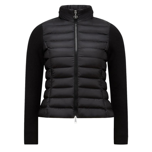 Moncler Women's Padded Wool Zip Cardigan in BlackCoats & JacketsMonclerDPUS Designer Outlet8050592340369XSMoncler Women's Padded Wool Zip Cardigan in Black