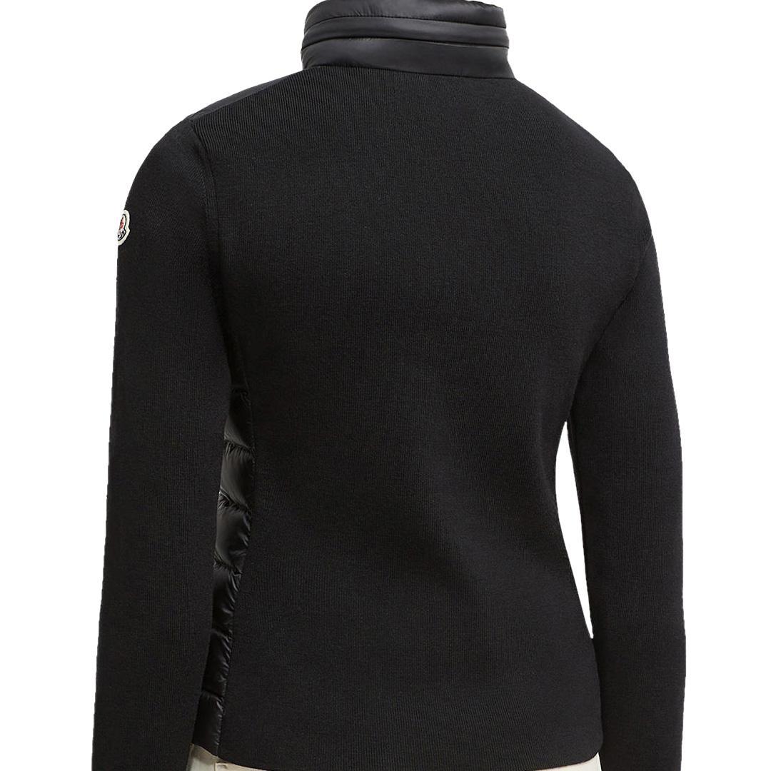 Moncler Women's Padded Wool Zip Cardigan in BlackCoats & JacketsMonclerDPUS Designer Outlet8050592340369XSMoncler Women's Padded Wool Zip Cardigan in Black