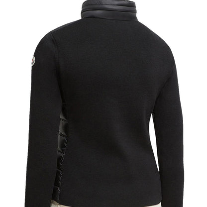Moncler Women's Padded Wool Zip Cardigan in BlackCoats & JacketsMonclerDPUS Designer Outlet8050592340369XSMoncler Women's Padded Wool Zip Cardigan in Black
