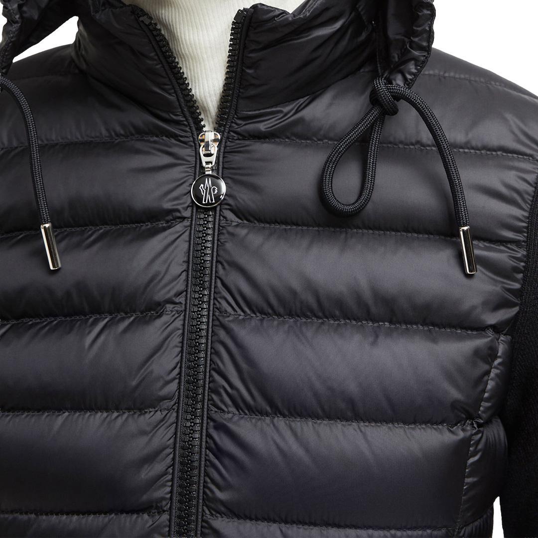 Moncler Women's Padded Wool Zip Cardigan in BlackCoats & JacketsMonclerDPUS Designer Outlet8050592340369XSMoncler Women's Padded Wool Zip Cardigan in Black