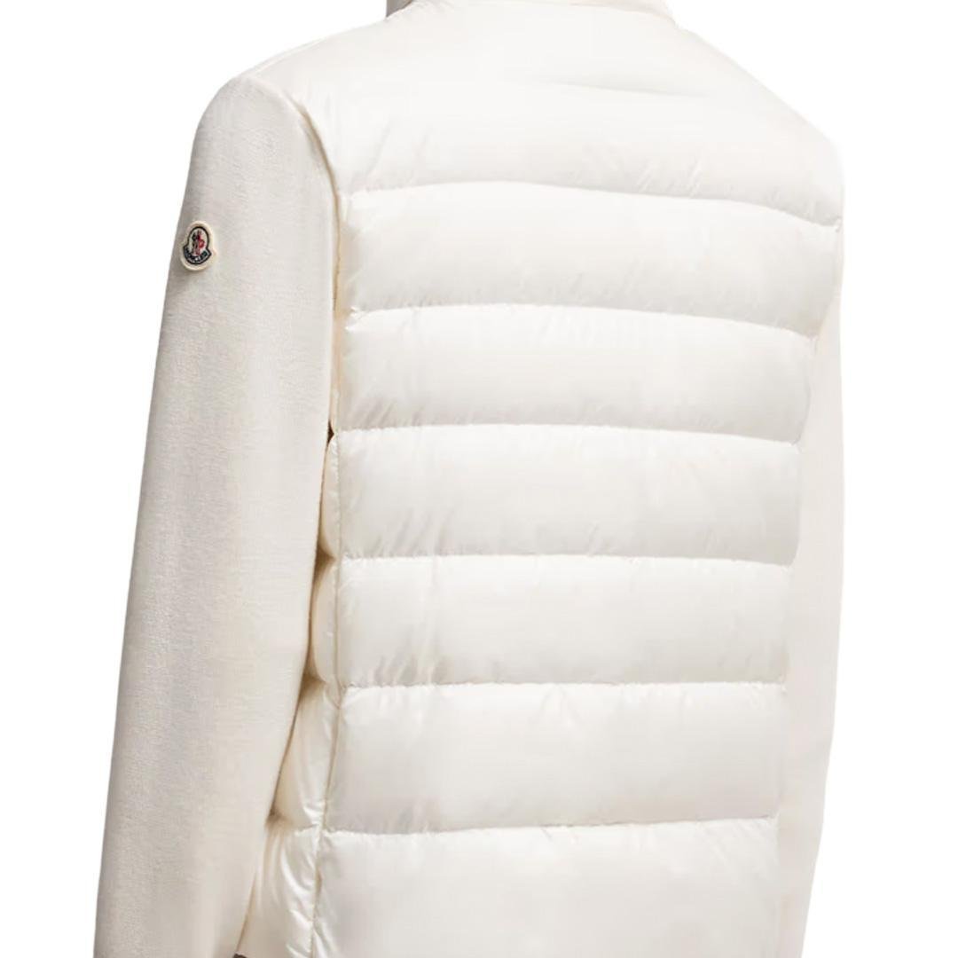 Moncler Women's Padded Wool Zip Cardigan in WhiteCoats & JacketsMonclerDPUS Designer Outlet8050592606489SMoncler Women's Padded Wool Zip Cardigan in White