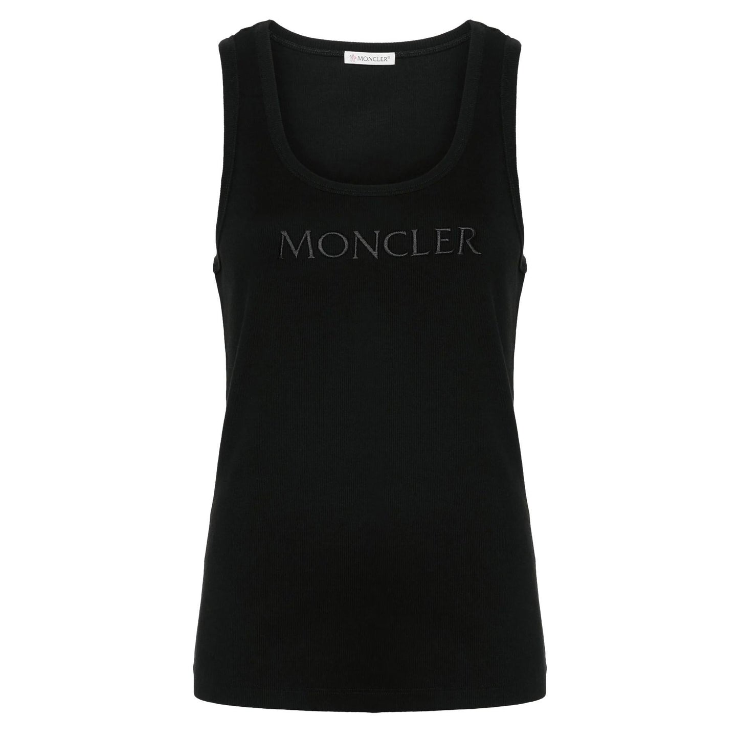 Moncler Women's Ribbed Logo Vest in BlackMonclerDPUS Designer Outlet203001214988055724460328SMoncler Women's Ribbed Logo Vest in Black