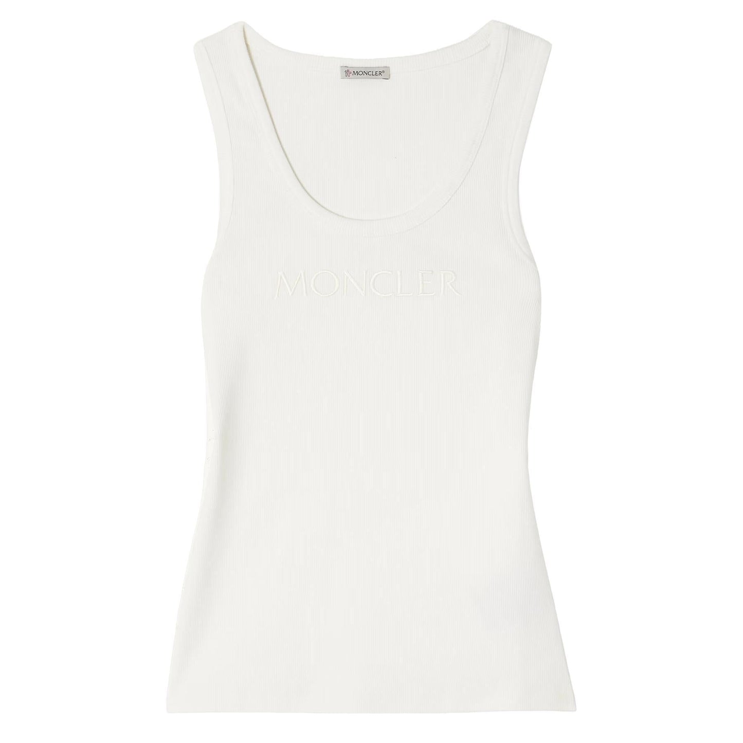 Moncler Women's Ribbed Logo Vest in WhiteMonclerDPUS Designer Outlet203001214958055724377831MMoncler Women's Ribbed Logo Vest in White