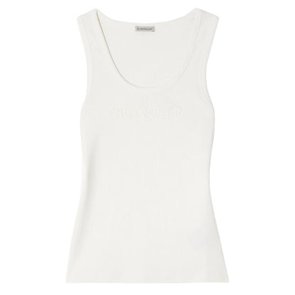 Moncler Women's Ribbed Logo Vest in WhiteMonclerDPUS Designer Outlet203001214958055724377831MMoncler Women's Ribbed Logo Vest in White