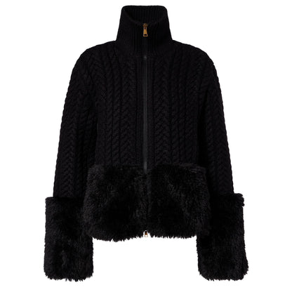Moncler Women's Wool Blend Zip - Up Cardigan in BlackMonclerDPUS Designer Outlet203001101348053813345075SMoncler Women's Wool Blend Zip - Up Cardigan in Black