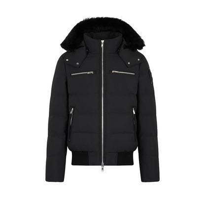 Moose Knuckles Cloud Bomber Neoshear in Black/ Black ShearlingCoats & JacketsMoose KnucklesDPUS Designer Outlet822185695440LMoose Knuckles Cloud Bomber Neoshear in Black/ Black Shearling