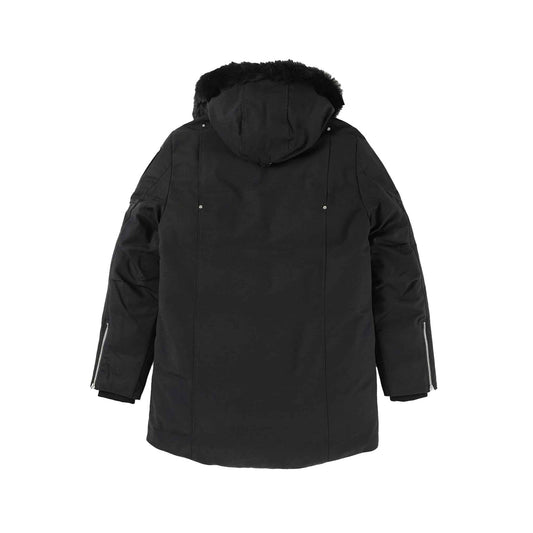 Moose Knuckles Mens Stirling Parka in Black / Black Fur