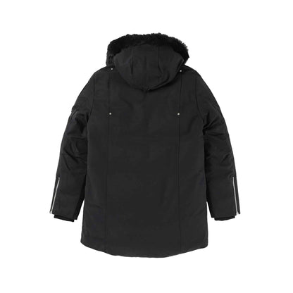Moose Knuckles Mens Stirling Parka in Black / Black Fur