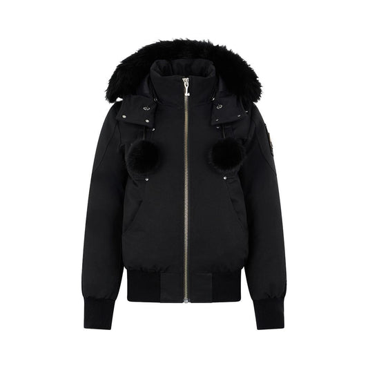 Moose Knuckles Women's Debbie Bomber in Black/ Black ShearlingCoats & JacketsMoose KnucklesDPUS Designer Outlet822185445441XSMoose Knuckles Women's Debbie Bomber in Black/ Black Shearling
