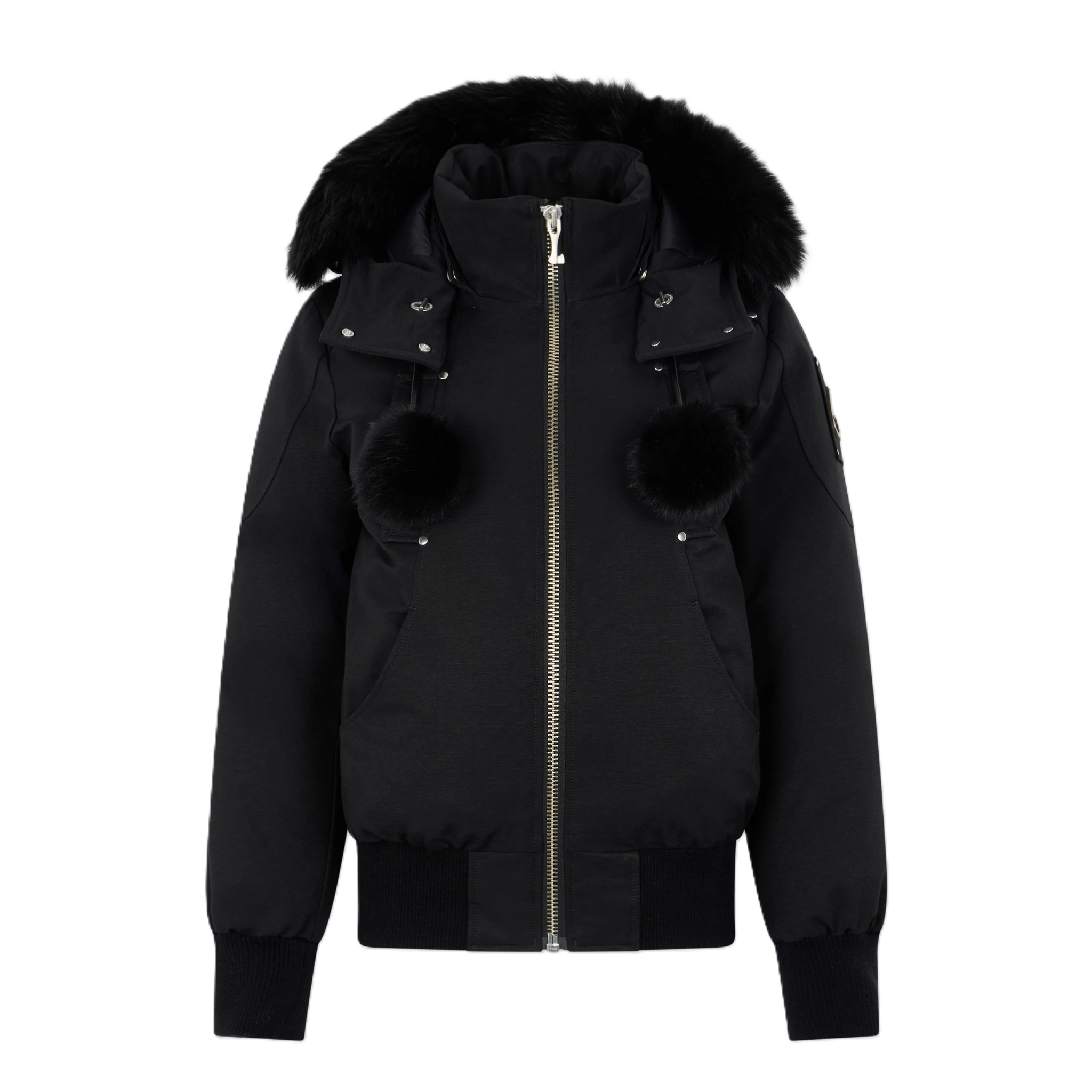 Moose Knuckles Women's Debbie Bomber in Black/ BlackCoats & JacketsMoose KnucklesDPUS Designer Outlet822185038339XLMoose Knuckles Women's Debbie Bomber in Black/ Black